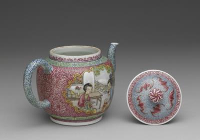 图片[3]-A pair of teapots with four scenes of talented ladies in fa-lang-ts’ai enamels, Ch’ien-lung period (1736-1795), Ch’ing dynasty-China Archive